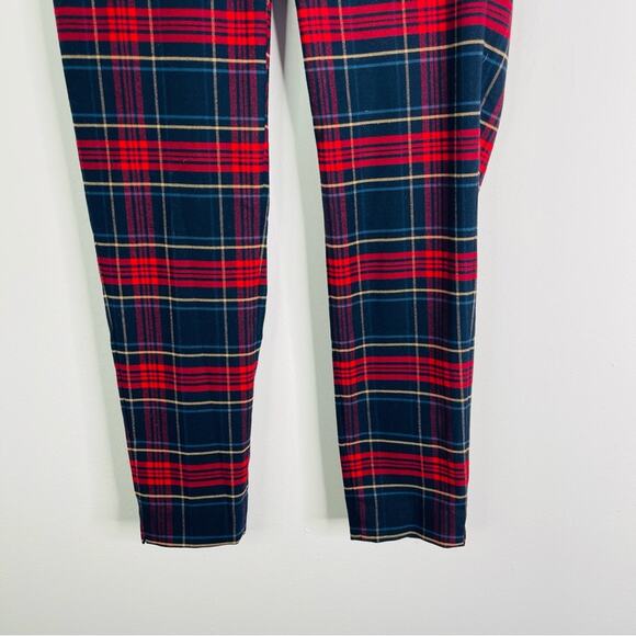 Banana Republic blue red plaid preppy flannel cropped ankle  Hayden pants 0 - Picture 3 of 6